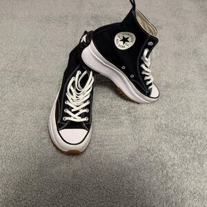 Converse Black and White Platform Sneakers